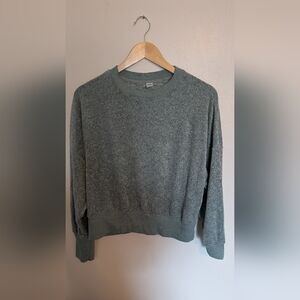 Old Navy Heathered Sage Green Crew Sweatshirt